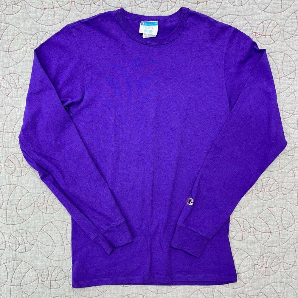 Champion Long Sleeve Purple VTG Heritage / Mens Small